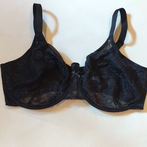 HSIA Black Sheer Floral Bra Size US 38G